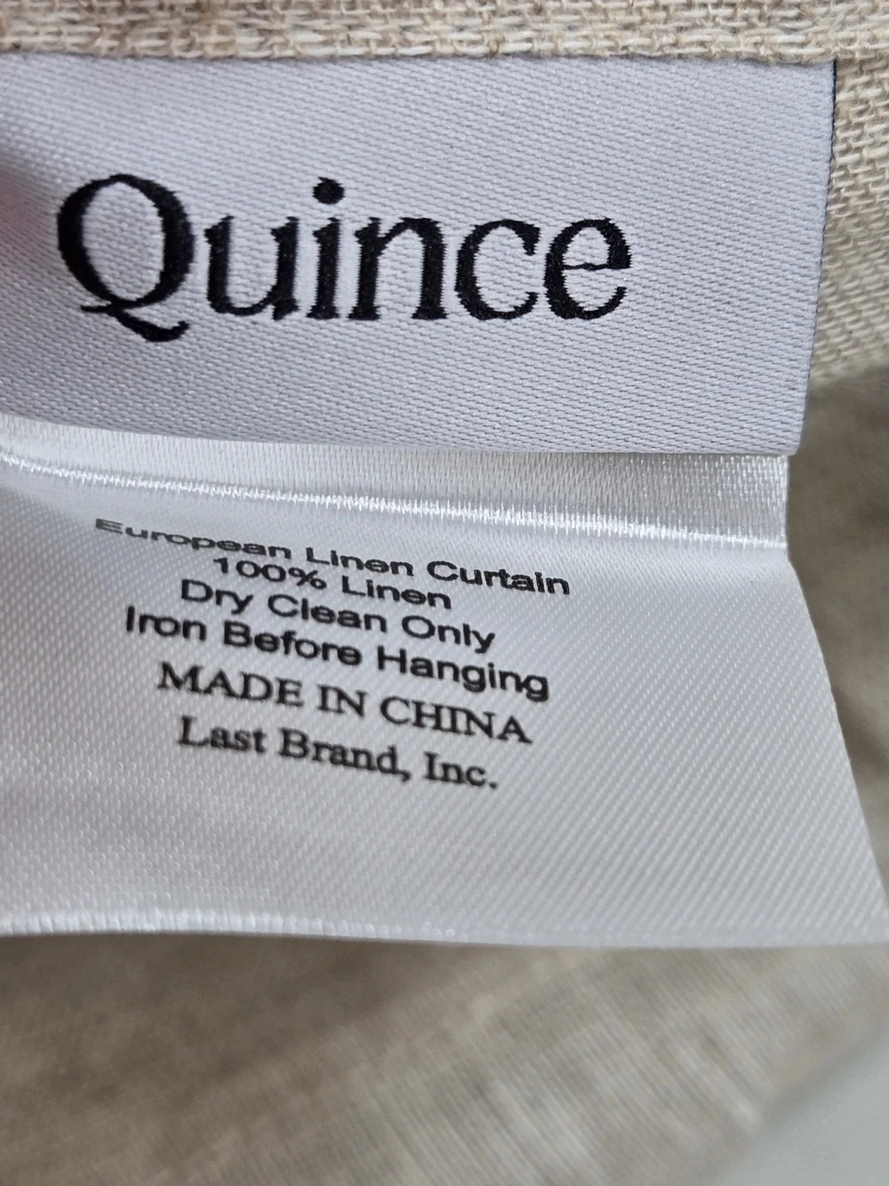 NWT QUINCE Set Of 2 48x96 European Linen Sheer Curtains Flax 0054